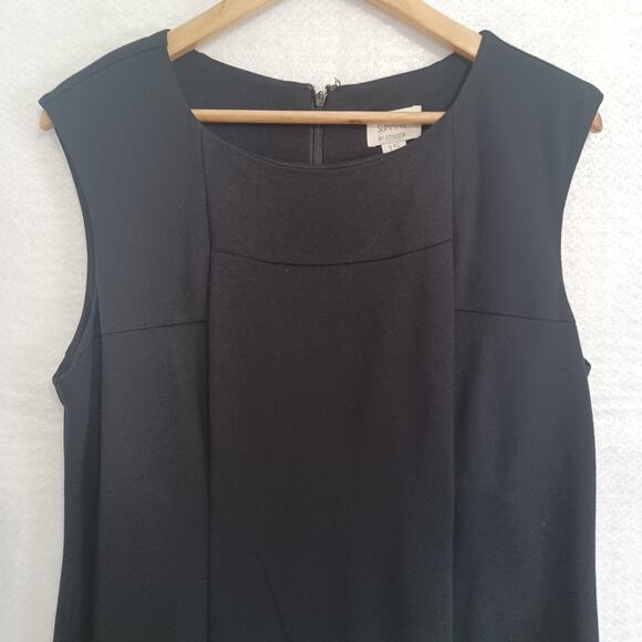 Chico's Jackie Sheath Dress Size 1.5 US M/10 Black SO SLIMMING Tummy Panel Zip - Picture 3 of 9